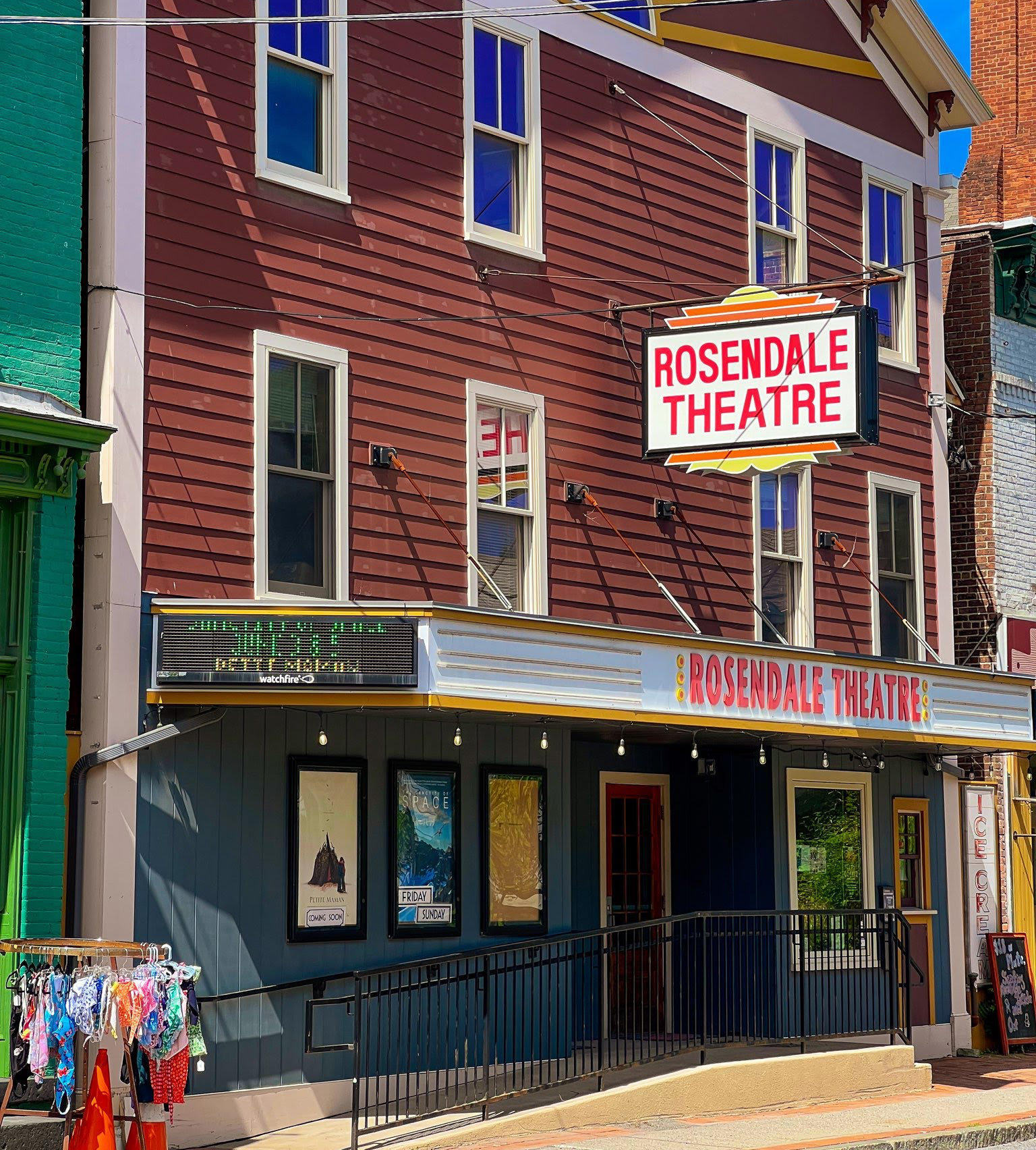 the outside of the Rosendale Theatre